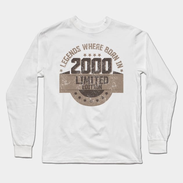 Legends where Born in 2000 Long Sleeve T-Shirt by Suryaraj